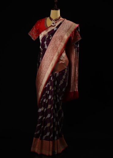 Purple Banarsi Saree