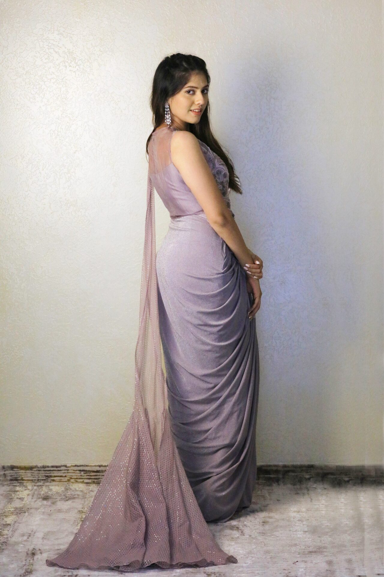 Lavender cocktail gown