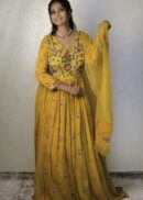 yellow gown