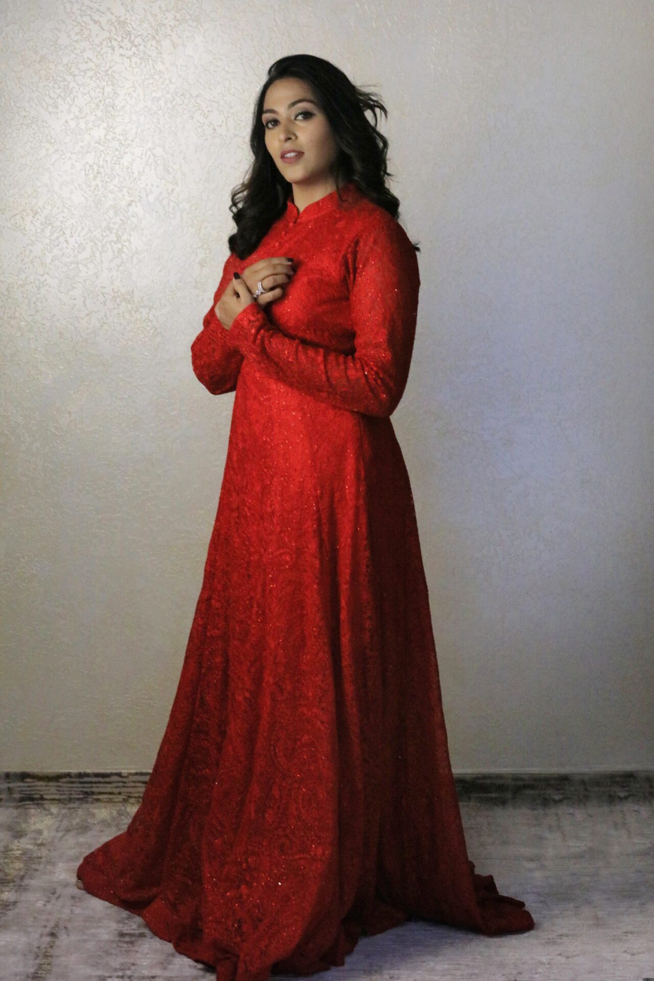 red gown