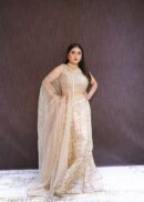 Off white printed lehenga
