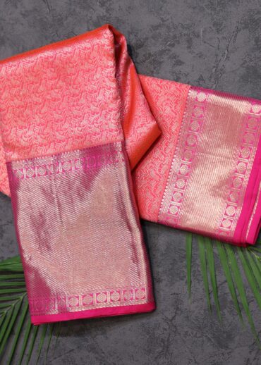 Peach Color Kanjivaram Saree