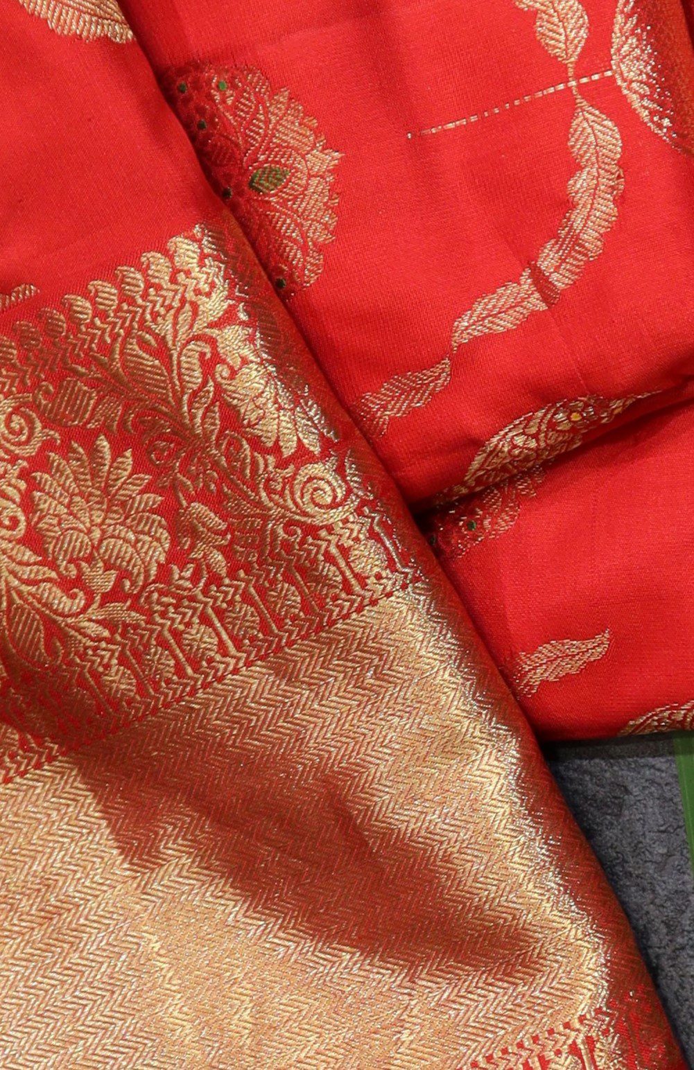 Hot Red Color Kanjivaram Saree