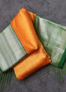 Fire Gold Brocade Kanjivaram Saree