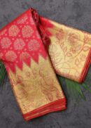 Reddish Rani Color Tansui Kanjivaram Saree