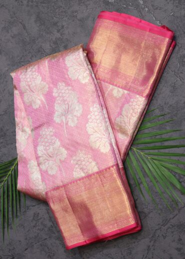 Lilac Lavender Tissue Kanjivaram Saree
