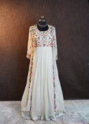WHITE GOWN WITH LONG JACKET