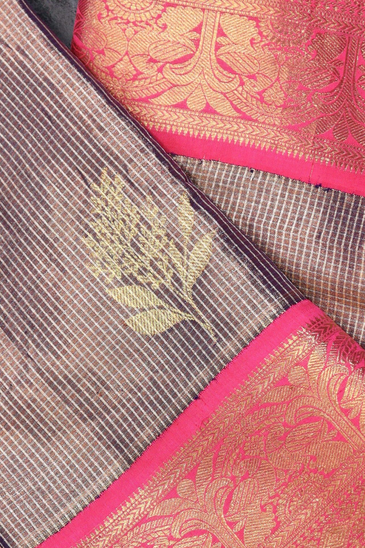 Copper Gold Tissue Kanjivaram Saree