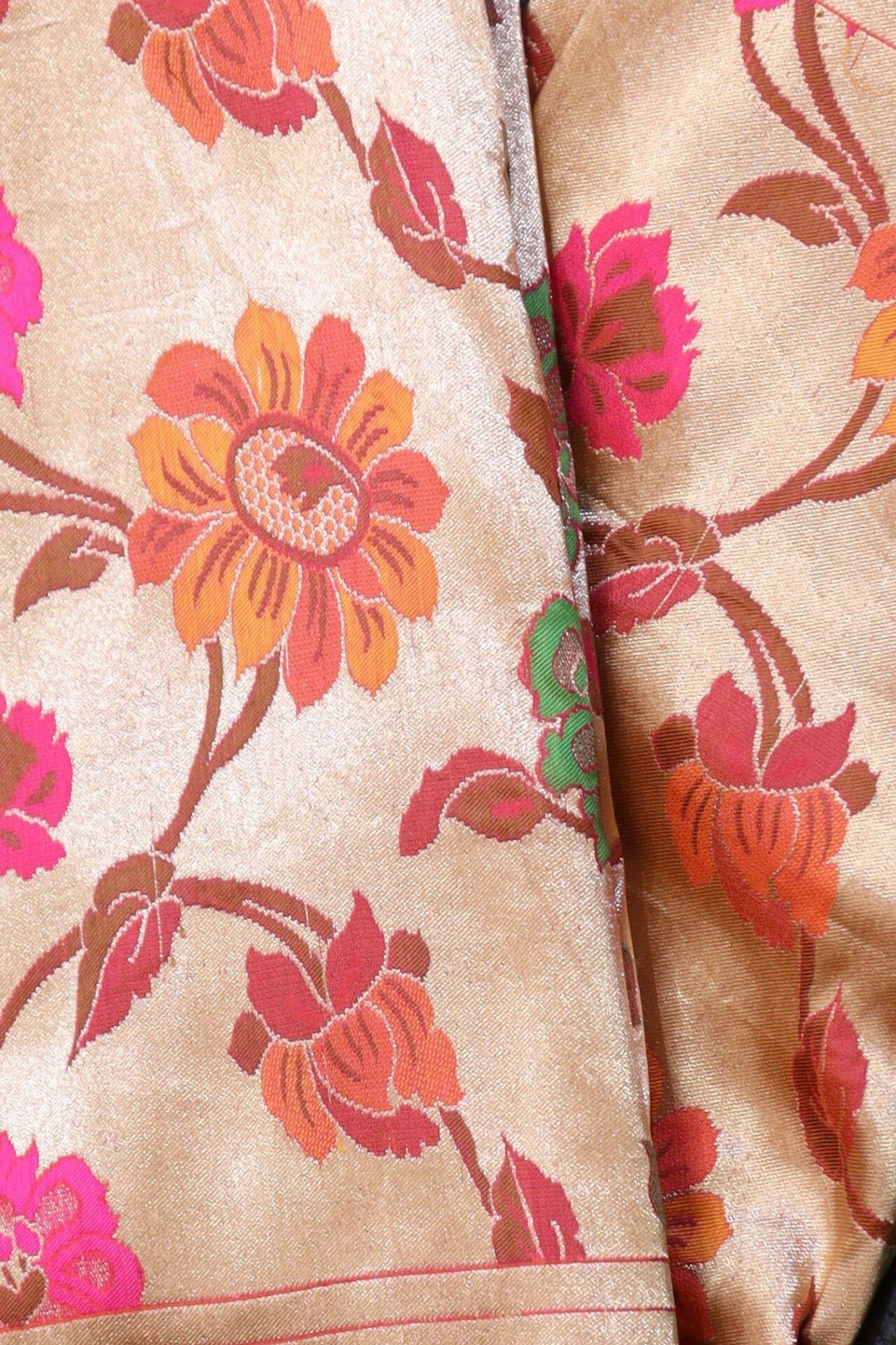 Golden Zari Tissue Kanjivaram Saree