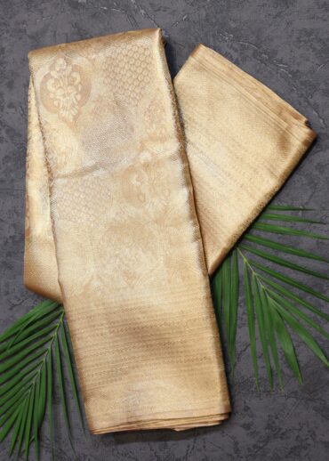 Beige Color Tissue Kanjivaram Saree
