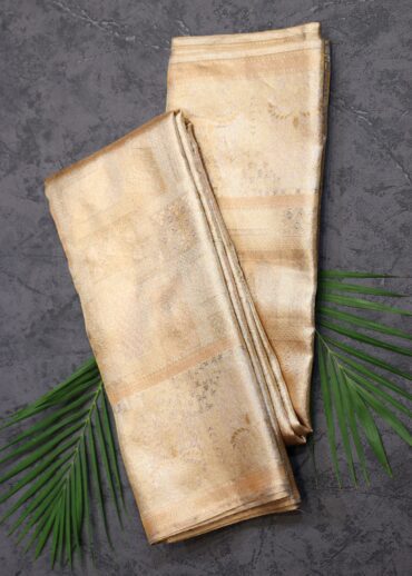 Copper Gold Color Tissue Kanjivaram Saree