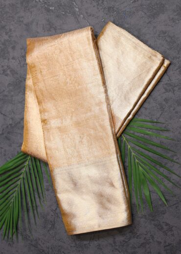 Copper Gold Color Tissue Kanjivaram Saree