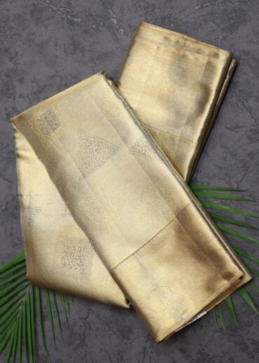 Rust Gold Designer Concept Tissue Kanjivaram Saree