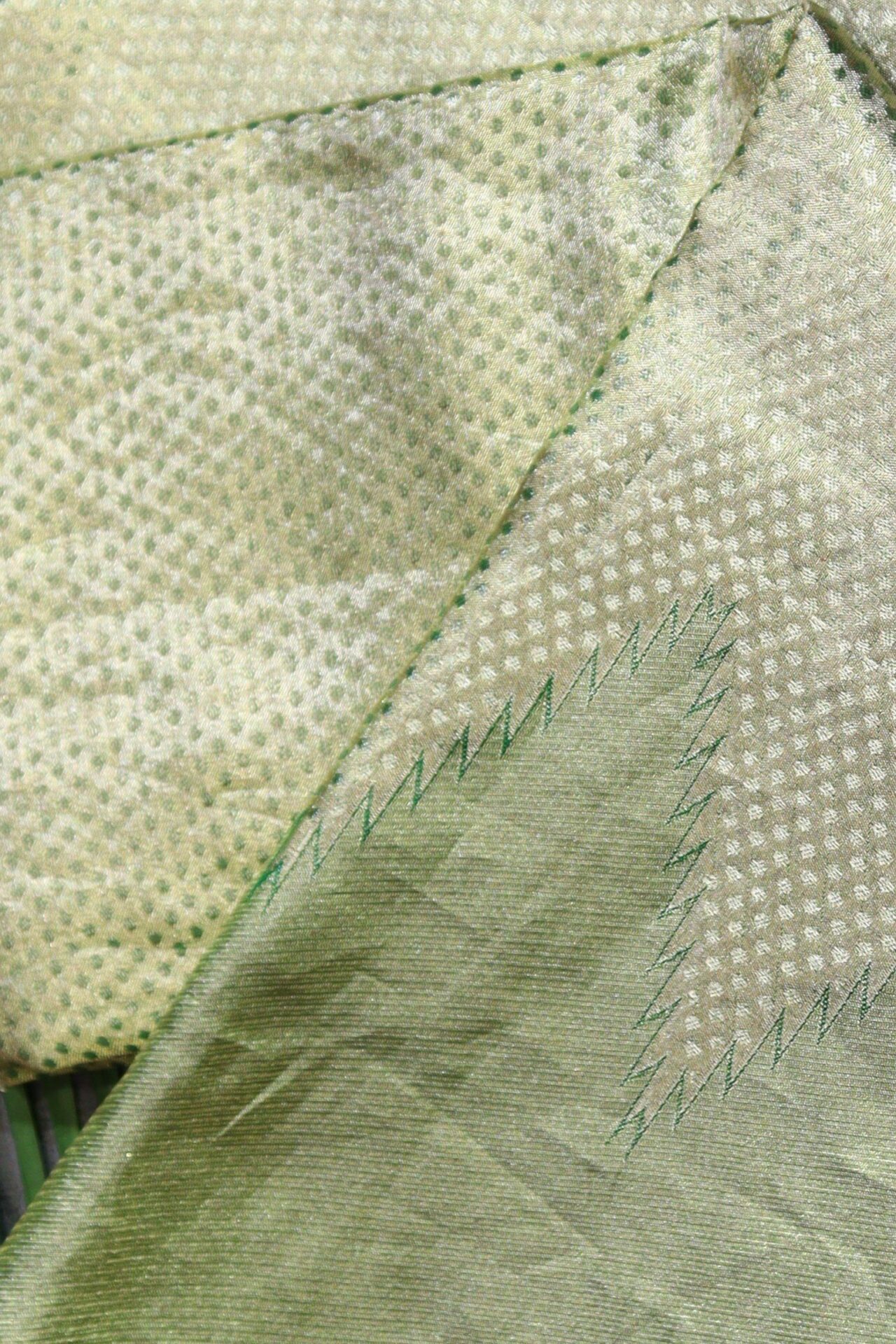 Powder Green Color Tissue Kanjivaram Saree