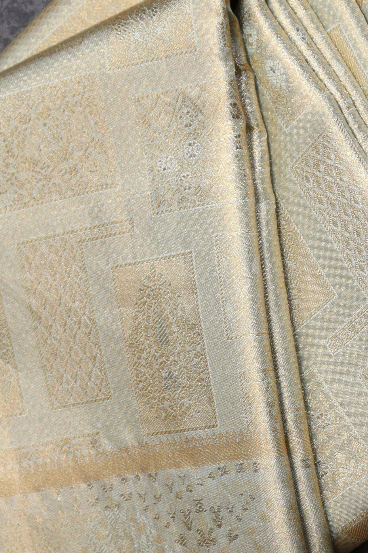 Pastel Pista Color Kanjivaram Saree