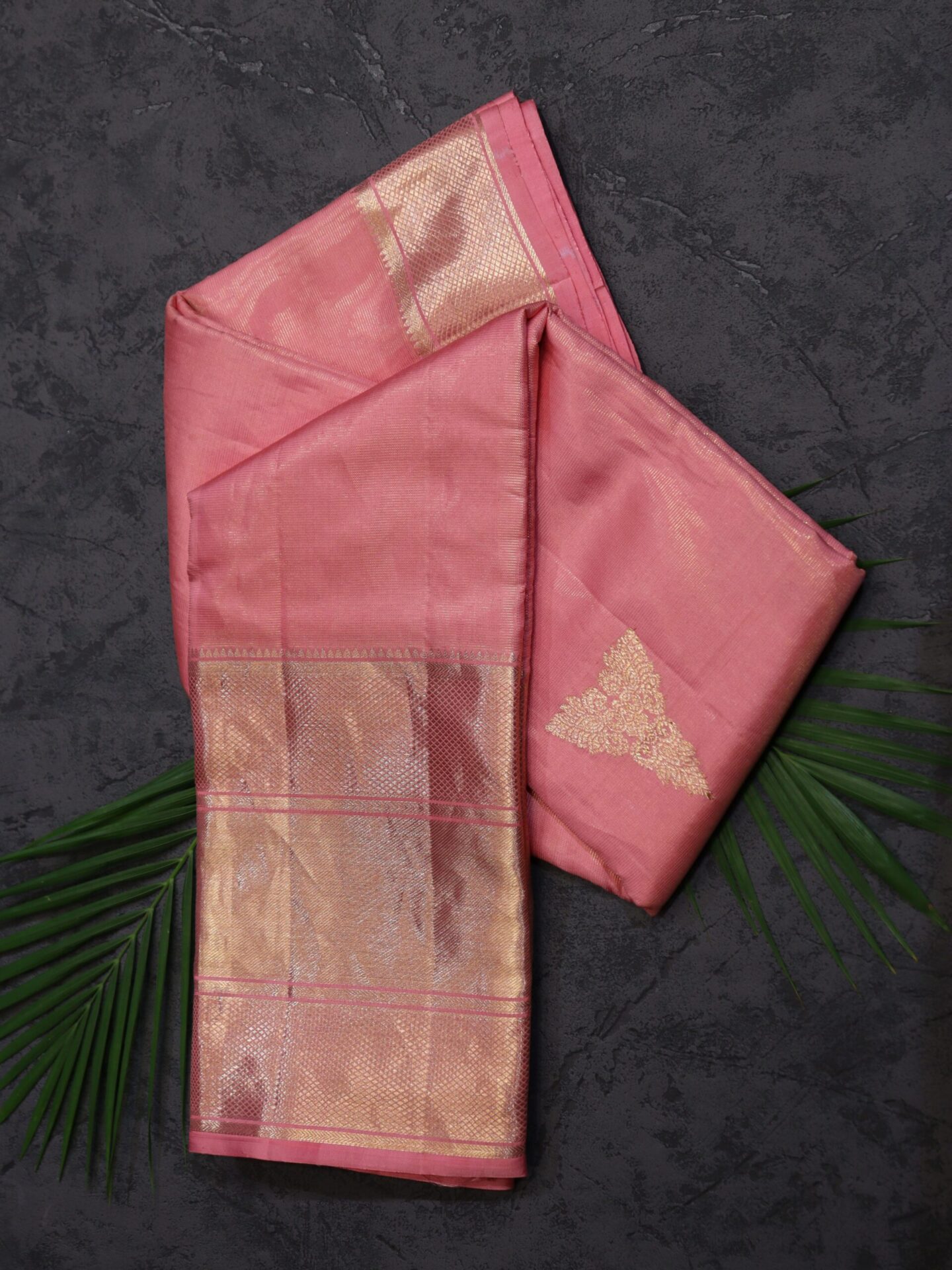 Peach Color Tissue Kanjivaram Saree