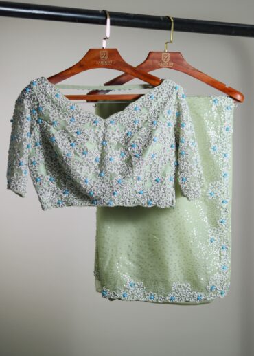 MINT GREEN DESIGNER SAREE
