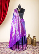 Pure silk violet Paithani