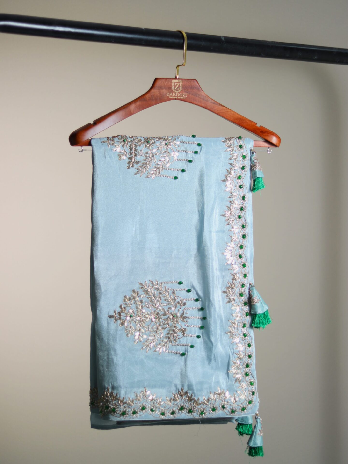 LIGHT BLUE DESIGNER SAREE