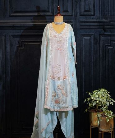 Pestel Blue Anarkali Set