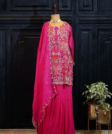 Hot Pink Sharara