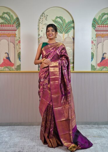 Purple Kanjeevaram Saree