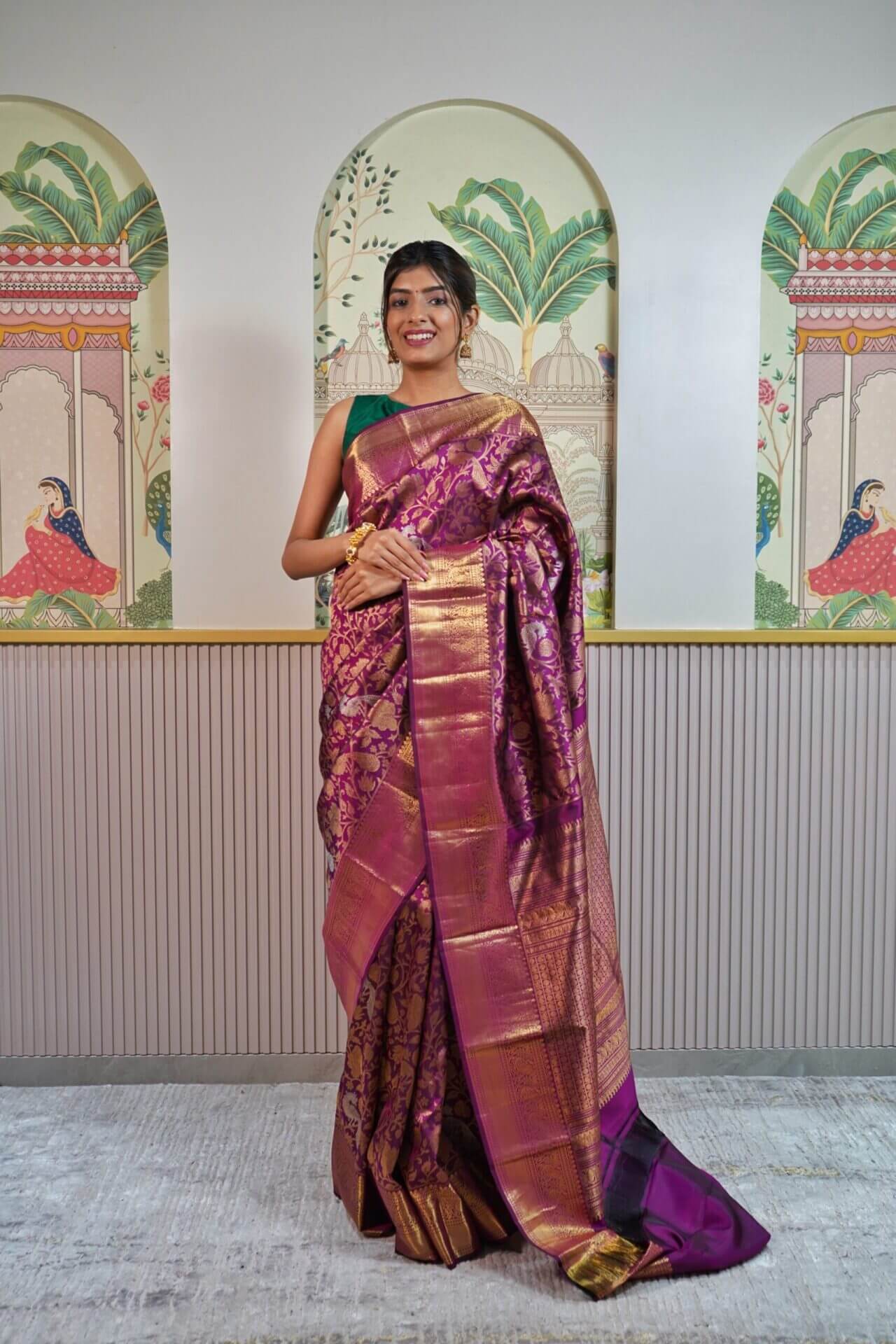 Purple Kanjeevaram Saree