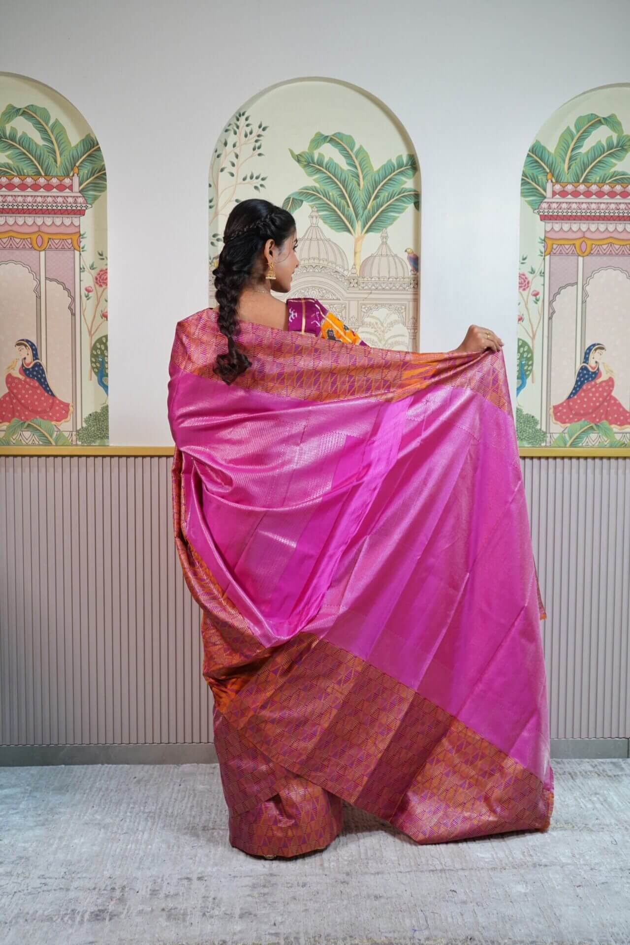 Pink Kanjeevaram Saree