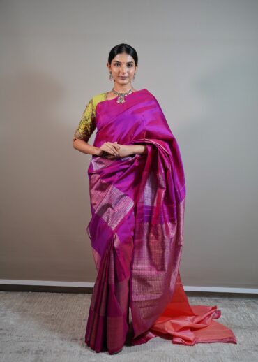 Magenta Kanjivaram Silk Saree