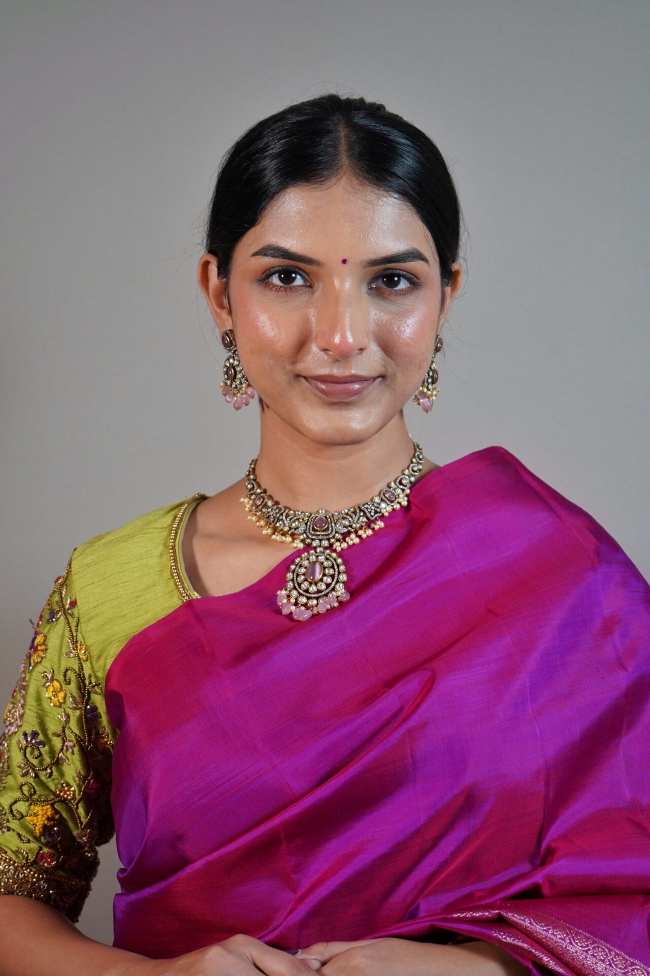 Magenta Kanjivaram Silk Saree