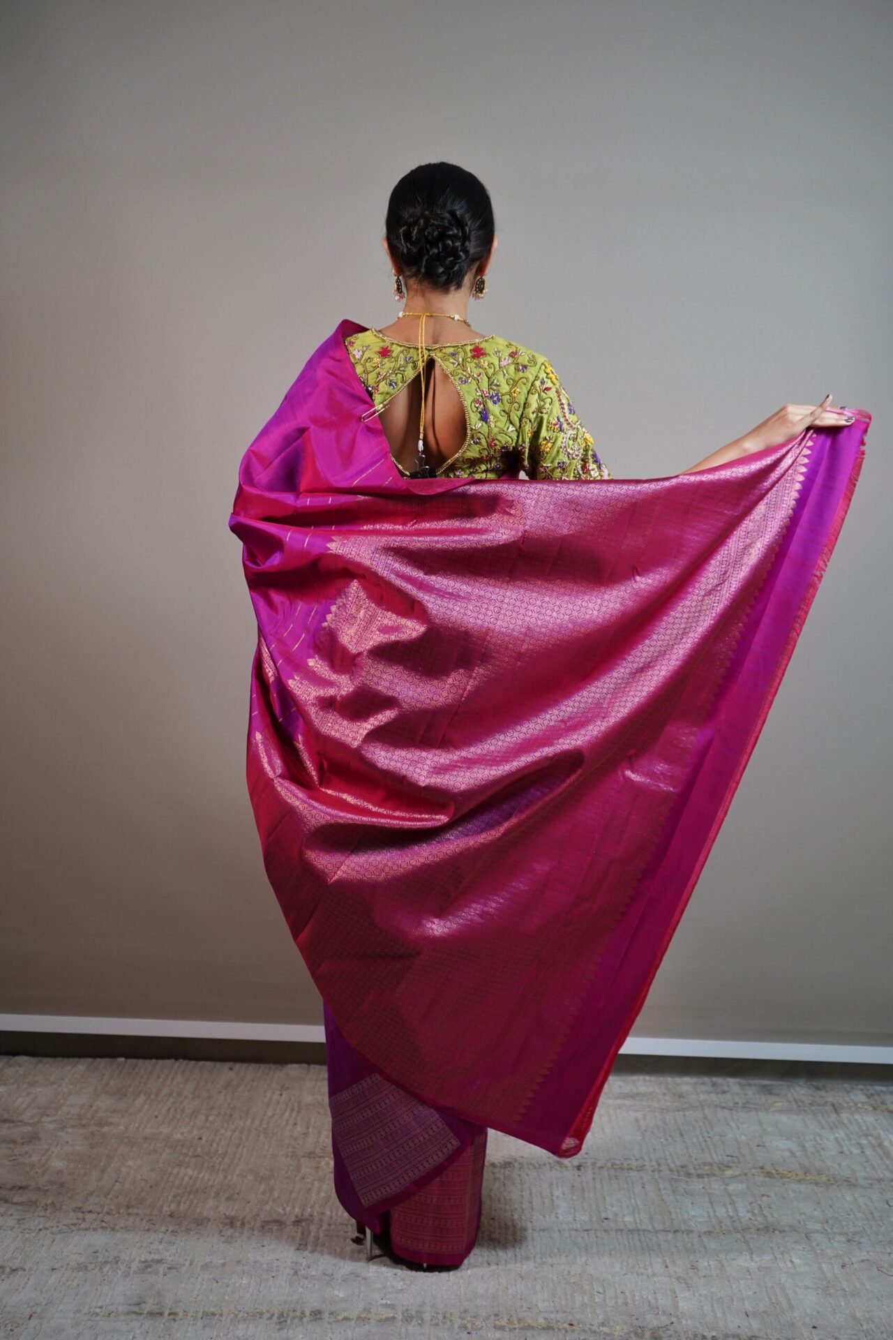 Magenta Kanjivaram Silk Saree