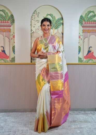 White Kanjeevaram Saree