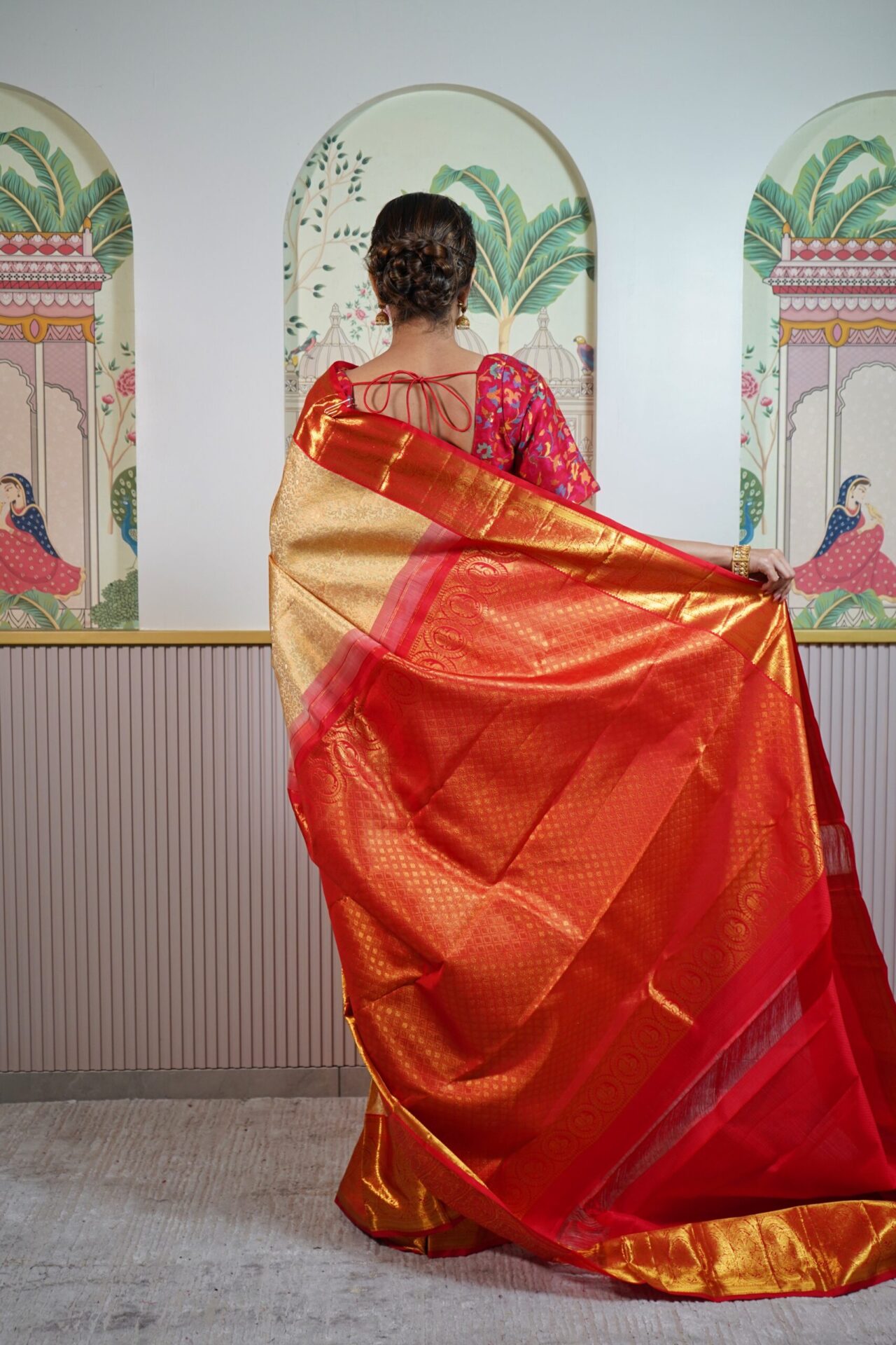 Beige Kanjeevaram Saree