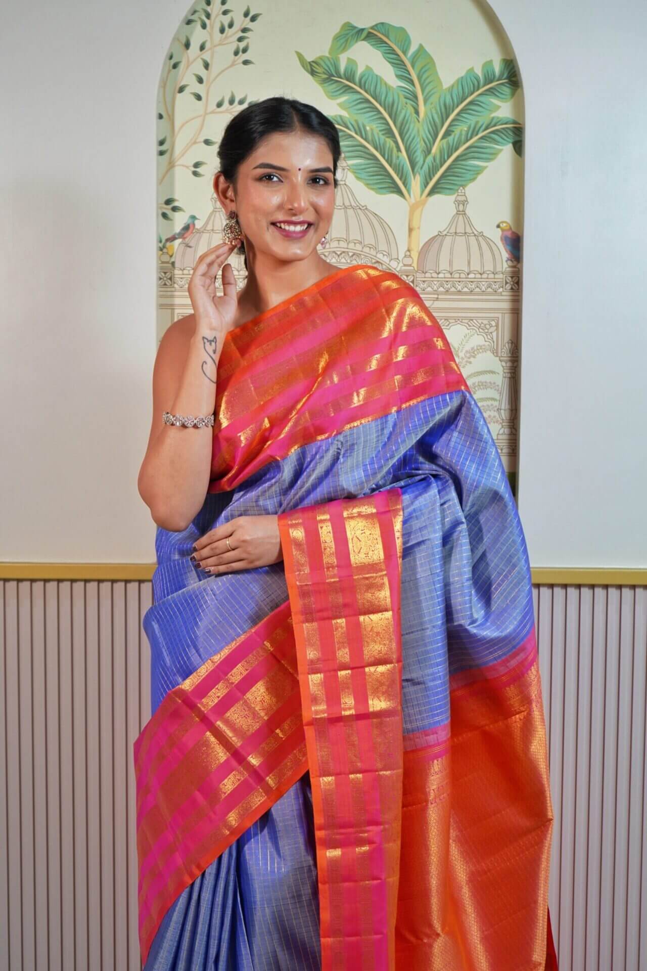 Light Blue Kanjeevaram Saree