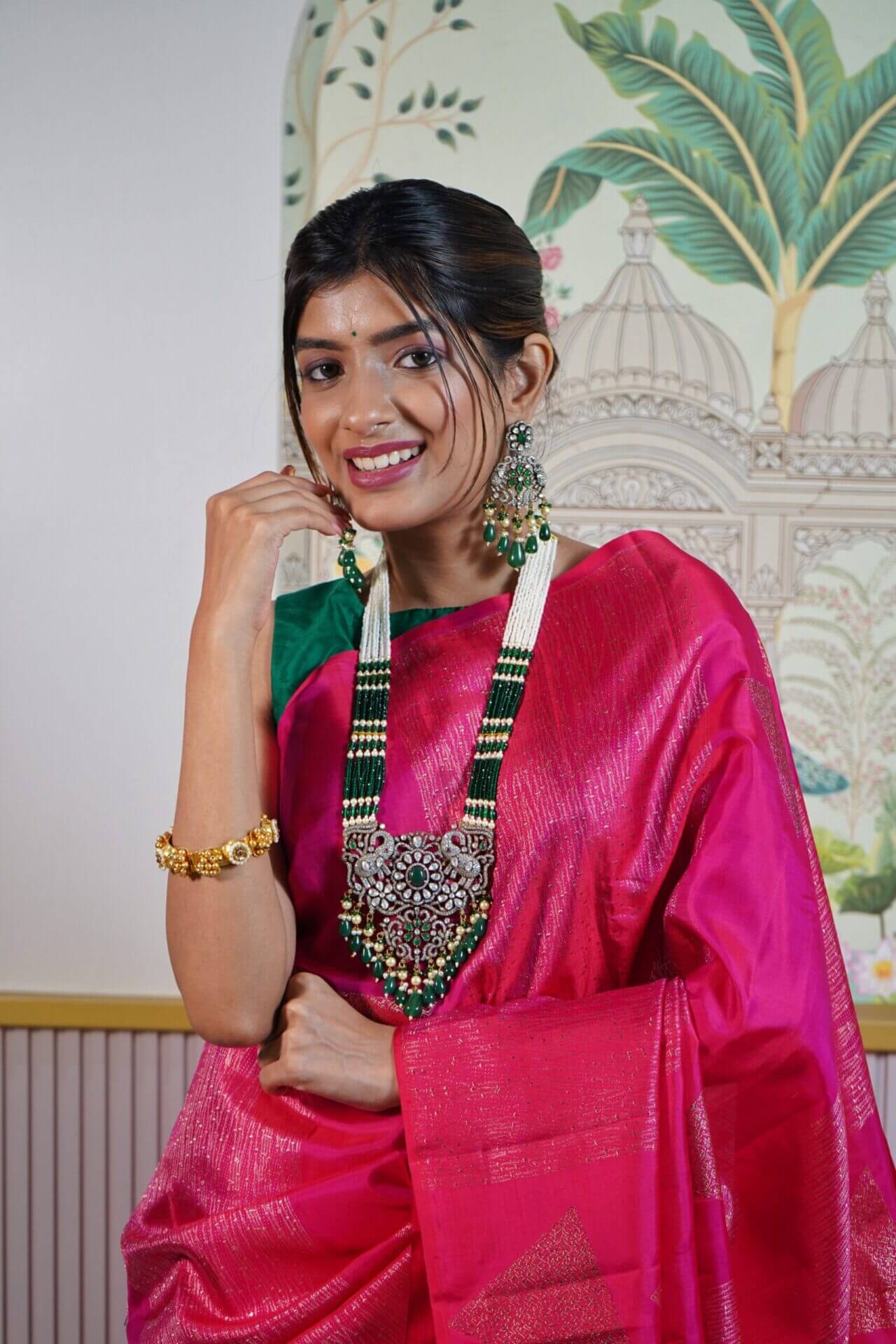 Pink Kanjeevaram Saree
