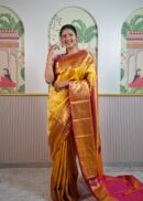 Yellow Floral Kanjeevaram Saree