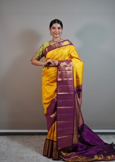 Yellow Kanjeevaram Saree