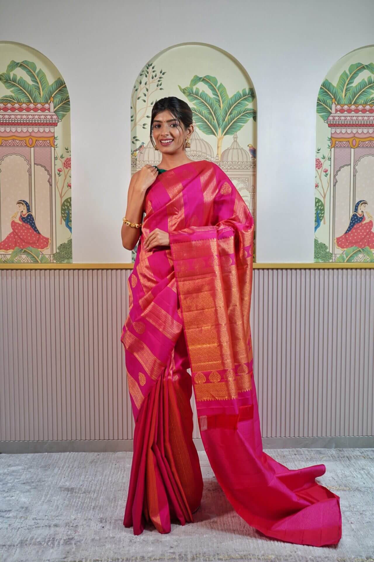 Pink Kanjeevaram Saree