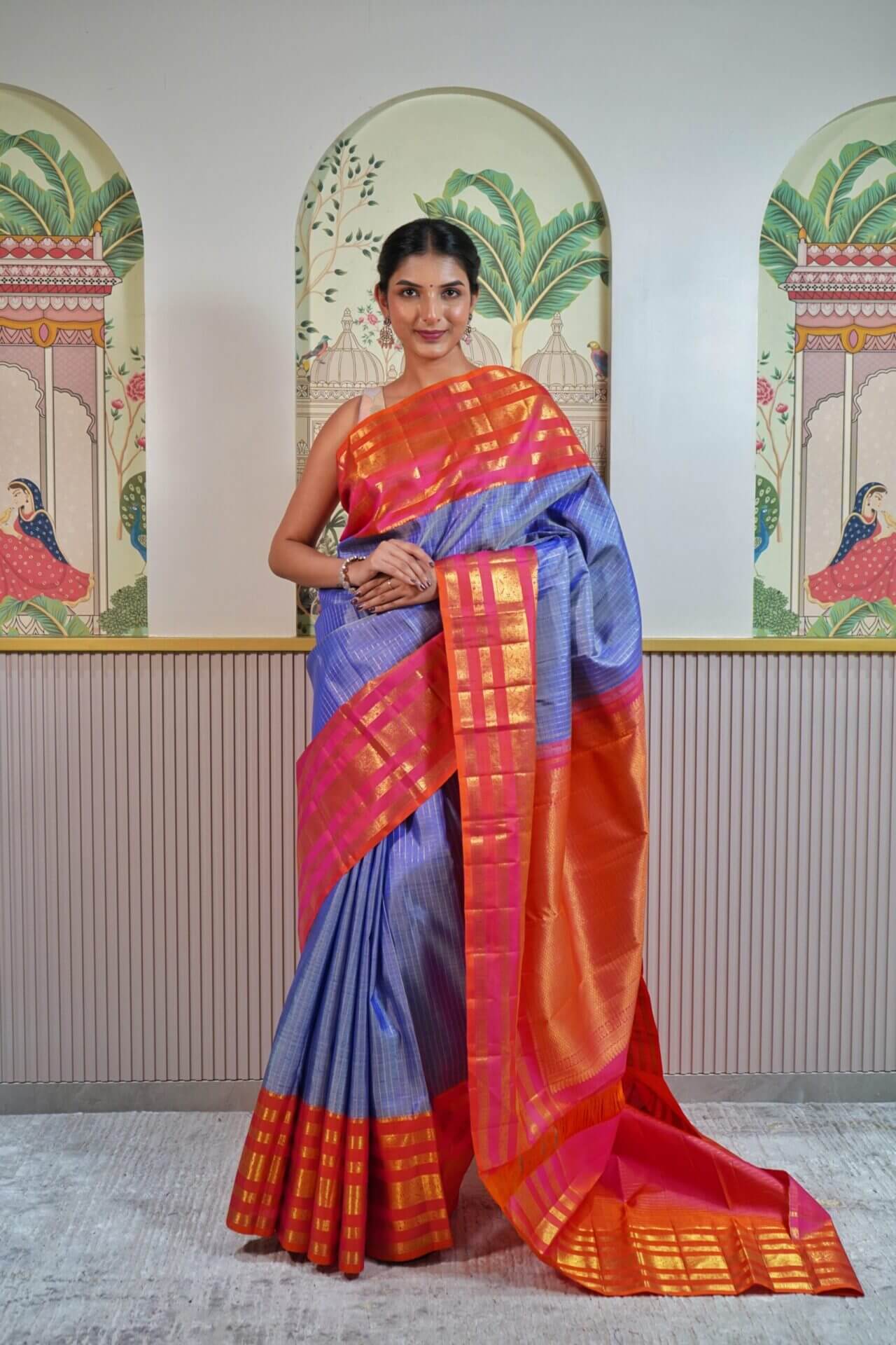 Light Blue Kanjeevaram Saree