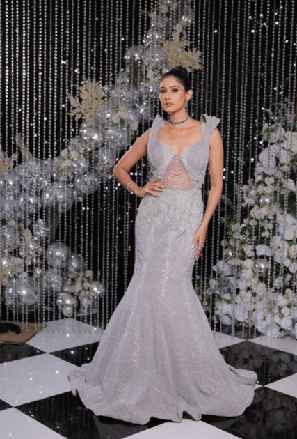 Grey Fish Cut Gown