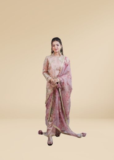 PEACH SHARARA SET