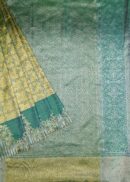 PEACOCK GREEN  TISSUE KANJIVARAM SAREE