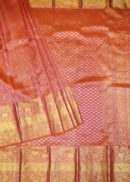 CORAL ORANGE KANJIVARAM SAREE