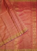 CORAL PINK TISSUE  KANJIVARAM SAREE