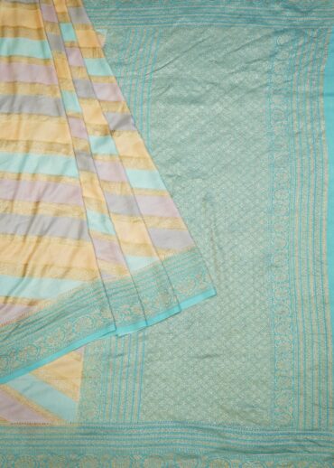 MULTI COLOUR  KHADDI  GEORGETTE SAREE