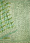 AQUA BLUE  KHADDI  GEORGETTE SAREE