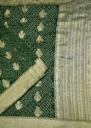 DARK GREEN   KHADDI   GEORGETTE SAREE