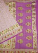 BABY PINK  KHADDI  GEORGETTE SAREE