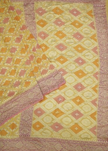 MULTI COLOUR  KHADDI   GEORGETTE SAREE