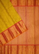 BRIGHT YELLOW TISSUE KANJIVARAM SAREE